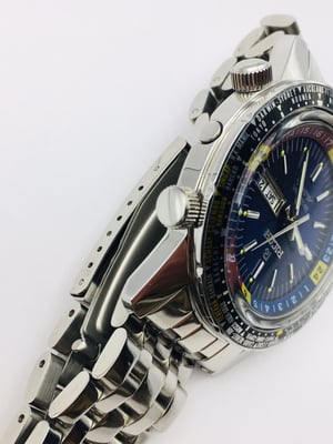 Image of Rare Ricoh World Timer GMT 61215A Sports Automatic Mens Watch,Blue Dial.Mint Condition.Japan