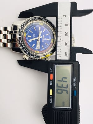 Image of Rare Ricoh World Timer GMT 61215A Sports Automatic Mens Watch,Blue Dial.Mint Condition.Japan