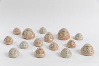 Image 2 of Mini Daruma Wishing Dolls - Golden Smoky Shino