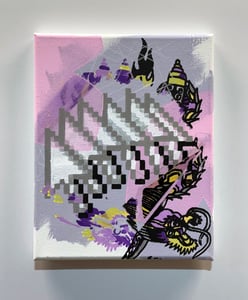 Image of "Untitled (Ed Hardy Dragon Cursor)" Painting