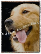 Image of Golden Retriever "No Pain No Suffering" Blanket