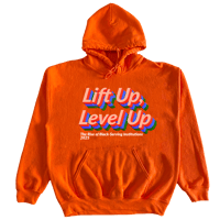 "Lift Up , Level Up" 1 In Orange Hoodie