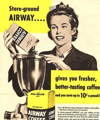 Image 3 of Keystone Cop - Airway Edwards Coffee - Safeway Grocery Store Promotional Mask (1950's) 