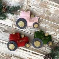 Image 1 of Tractor Christmas Tree Ornament
