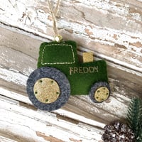 Image 3 of Tractor Christmas Tree Ornament