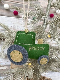 Image 5 of Tractor Christmas Tree Ornament