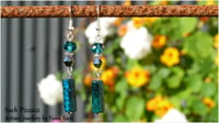 Teal Drops, Earrings