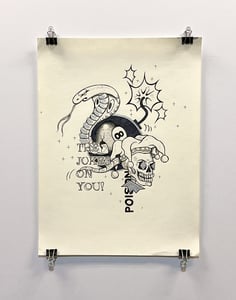 Image of "The Jokes On You!" Pog Drawing