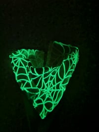 Image 4 of mystique glow in the dark reversible tie on espooky bandana
