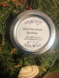 Image 1 of Eastern White Pine (Pinus strobus) Infused Raw Honey Honey- 5 ounces