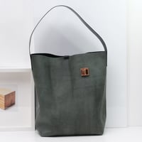 Image 1 of Tube Tote in pebbled vintage forest