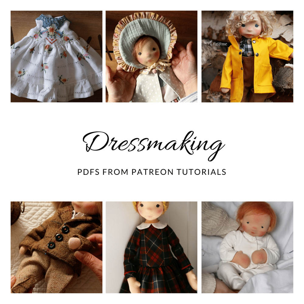 Image of Doll Dressmaking Series | Patreon PDFs Only | By Fig and Me