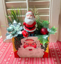 Vintage Santa Christmas Candy Box with Lots of Cheer