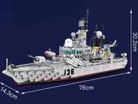 Image 5 of Military 956 Warships Model WW2 (1716+pcs) Building Blocks Battleship