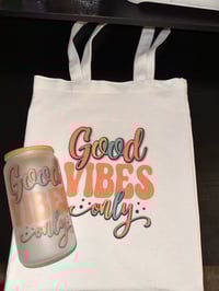 Image 4 of Good Vibes Only Tote Bag & Tumbler Set