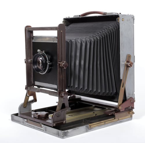 Image of Prototype Kodak Master View 8X10 camera + 300mm lens + Holders + Fresnel #5242