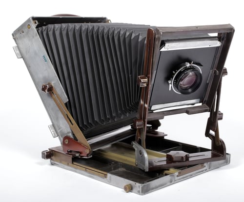 Image of Prototype Kodak Master View 8X10 camera + 300mm lens + Holders + Fresnel #5242