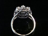 Image 2 of FRENCH EDWARDIAN 18CT WHITE GOLD NATURAL OLD CUT DIAMOND 1.25CT CLUSTER RING