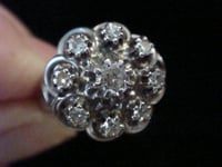 Image 4 of FRENCH EDWARDIAN 18CT WHITE GOLD NATURAL OLD CUT DIAMOND 0.55CT CLUSTER RING