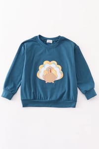 Navy Thanksgiving Appliqué Top