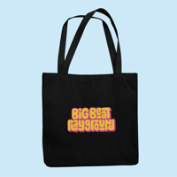 Image 1 of Black Cotton Tote Bag