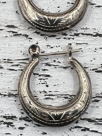 Image 2 of Vintage Etched Hoops