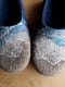 Image of DREAM BLUE felt wool slippers