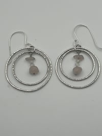 Image 3 of Hoops with Rose Quartz