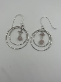 Image 5 of Hoops with Rose Quartz