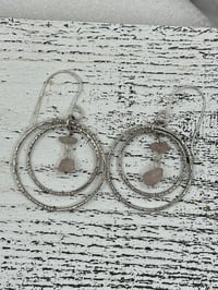 Image 2 of Hoops with Rose Quartz
