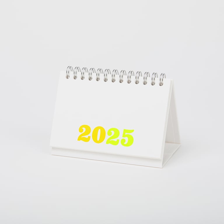 2025 Table Calendar