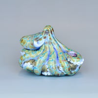 Image 2 of XXL. Reticulated Periwinkle 3D Octopus - Flamework Glass Sculpture