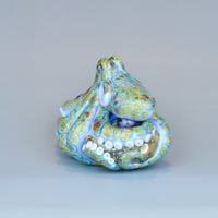 Image 6 of XXL. Reticulated Periwinkle 3D Octopus - Flamework Glass Sculpture