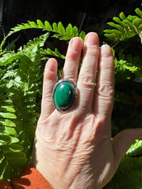Image 1 of Vintage Malachite signed ring