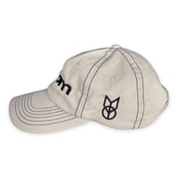 Image 2 of EXTENDO 'B' HAT (BLACK+CREAM)