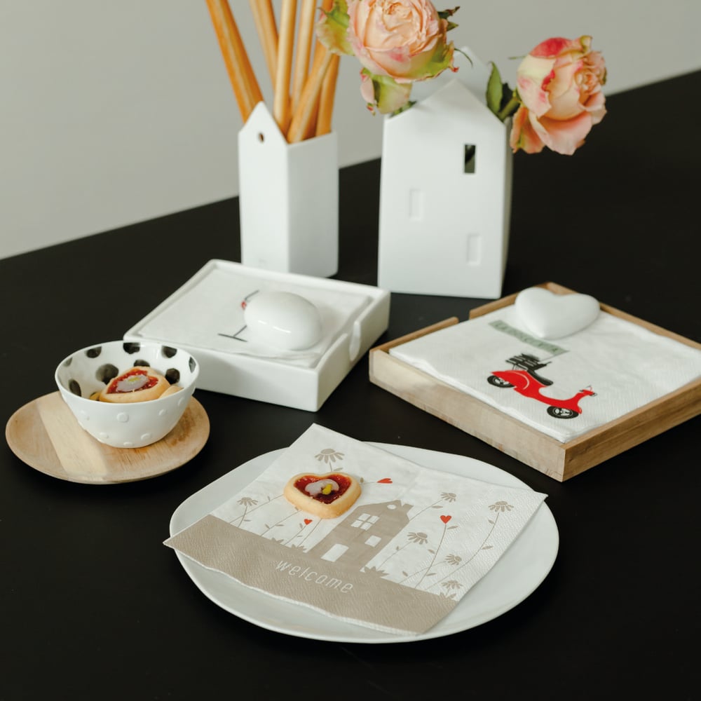 Image of Serviette de Table Papier: Welcome