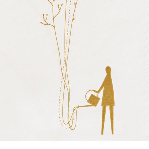 Image of Serviette de Table Papier: Flowers