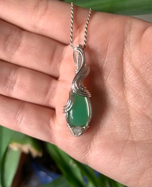 Chrysoprase & Labradorite Pendant