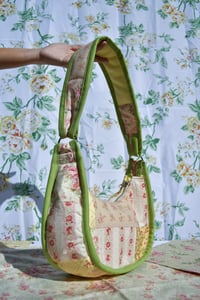 Image 1 of Shojo Princess Patch Bag (Pastel Yellow + Baby Roses)
