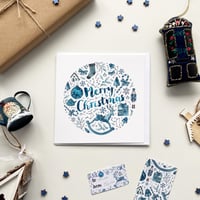 Image 1 of Starry Sky Merry Christmas Card 