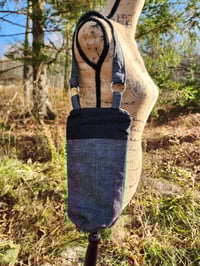 Image 1 of Linen Lunch Tote in Black Colorblock