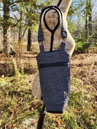 Image 3 of Linen Lunch Tote in Black Colorblock