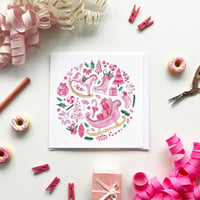 Image 1 of Pink Christmas Card