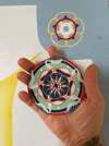 Rose of Life, iron-on patch