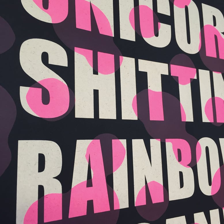 Image of Shitting Unicorn {Various-Silver Holographic/Pop Spots}