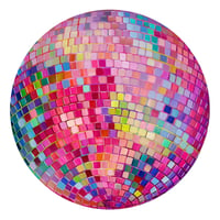 Pink Party Disco Ball by Sari Shryack - Original Painting