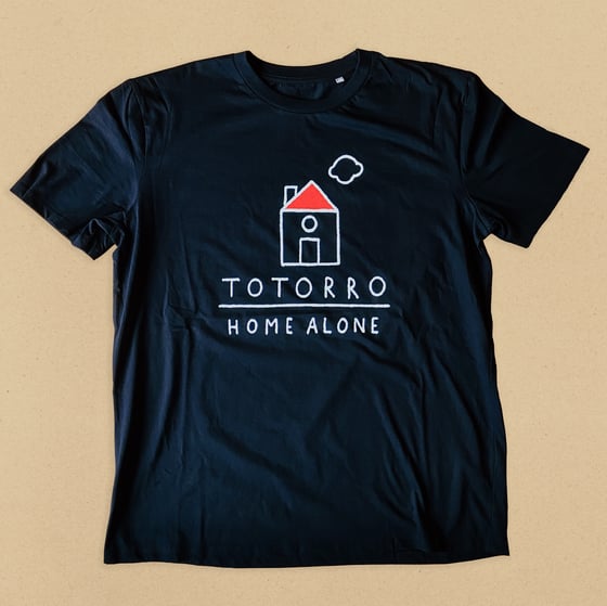 Image of Totorro "Home Alone" black t-shirt (FREE SHIPPING)