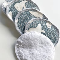 Image 3 of Floral polar bears - re-usable facewipes