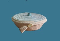 Image 1 of Handmade small rope bowl with lid
