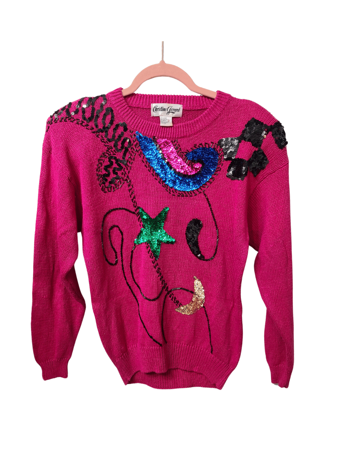 Image of Pink Sequin Size M Sweater